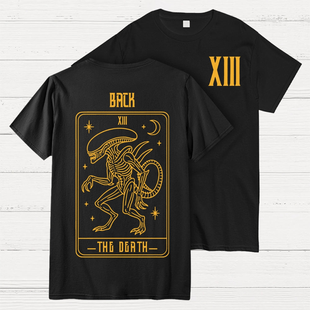 Alien Tarot Front And Back Printing  T-Shirt
