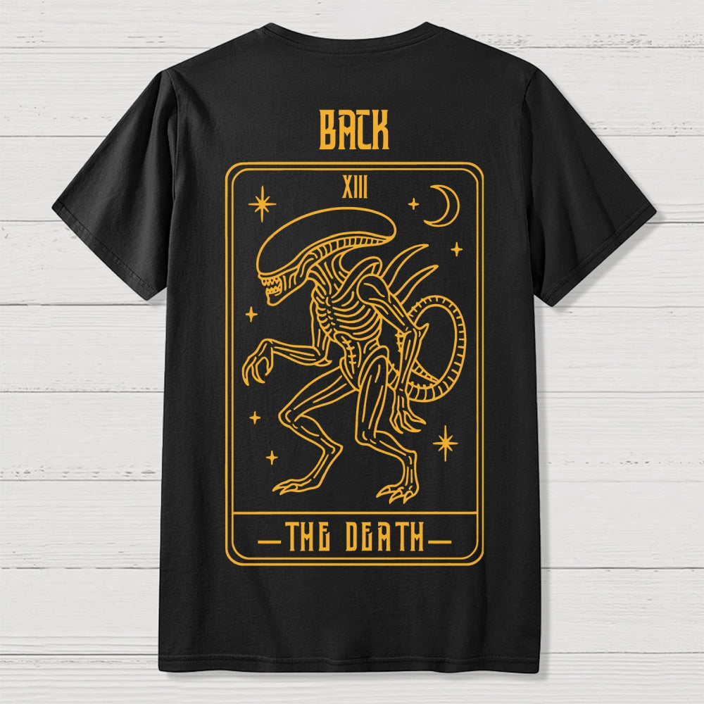 Alien Tarot Front And Back Printing  T-Shirt