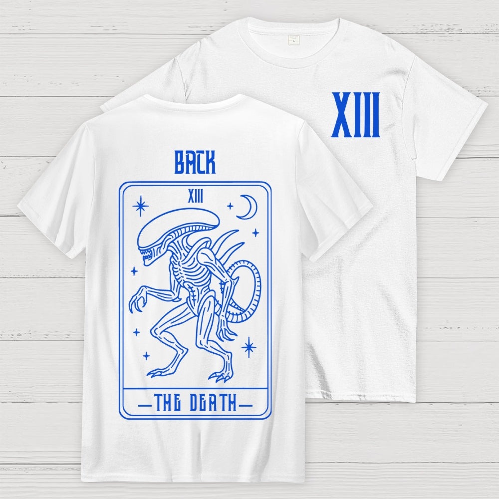Alien Tarot Front And Back Printing  T-Shirt