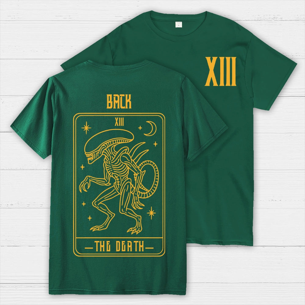 Alien Tarot Front And Back Printing  T-Shirt