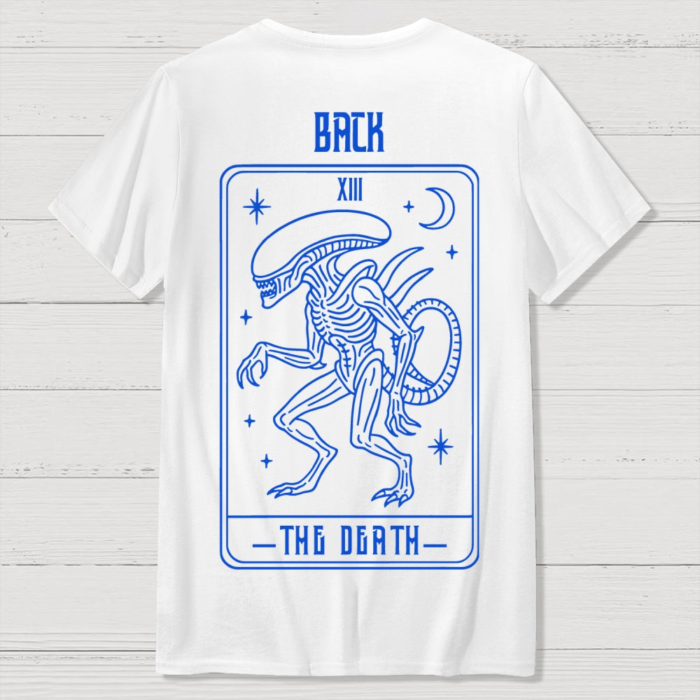 Alien Tarot Front And Back Printing  T-Shirt