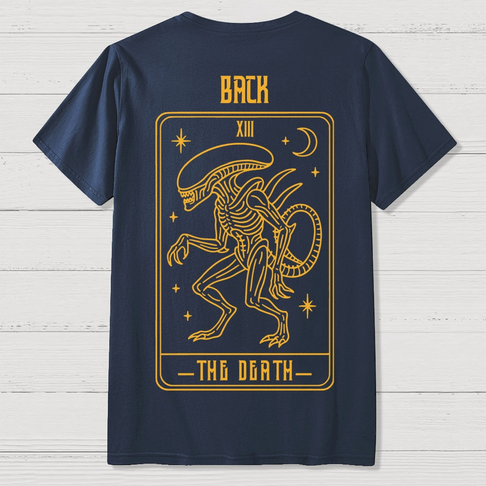 Alien Tarot Front And Back Printing  T-Shirt