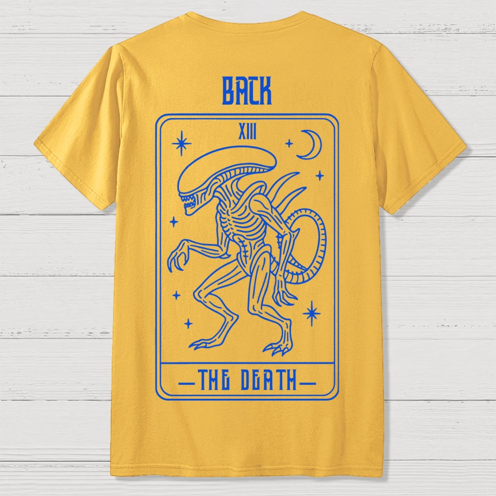 Alien Tarot Front And Back Printing  T-Shirt