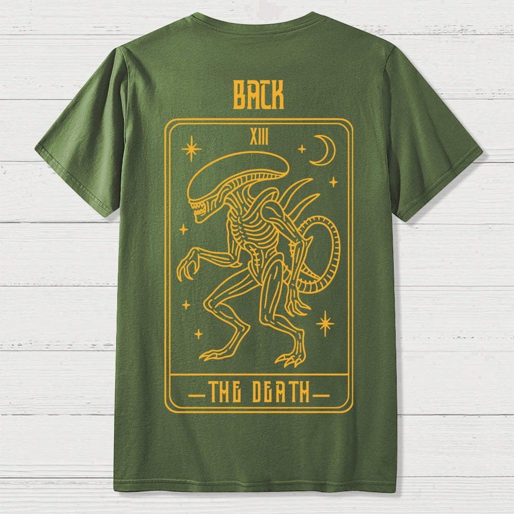 Alien Tarot Front And Back Printing  T-Shirt
