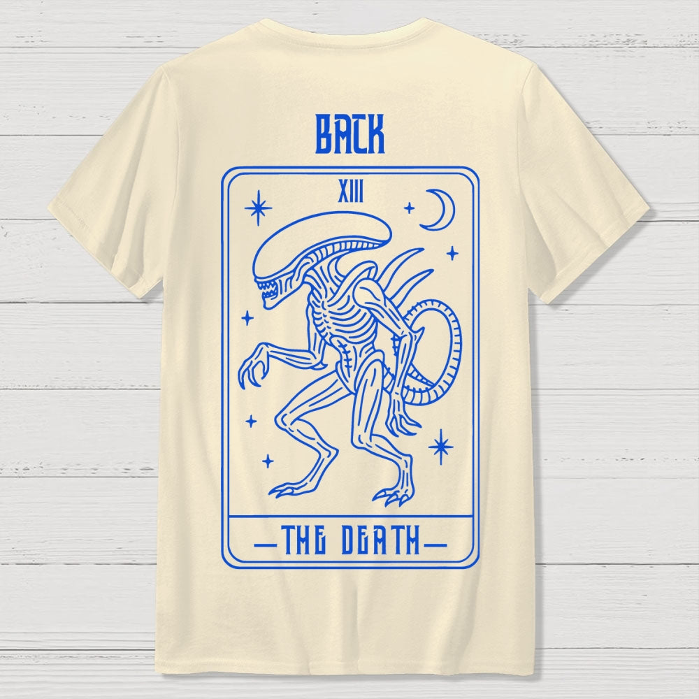 Alien Tarot Front And Back Printing  T-Shirt