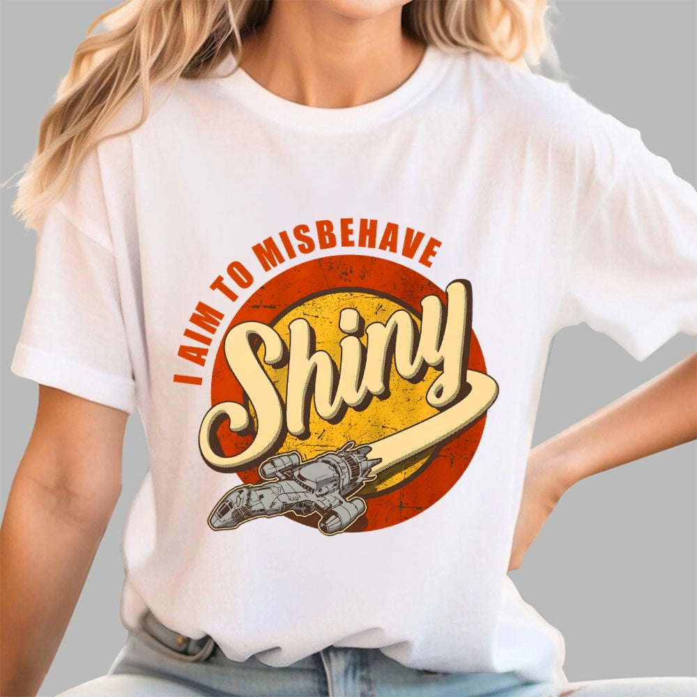 Shiny I Aim to Misbehave  T-Shirt 2509001385