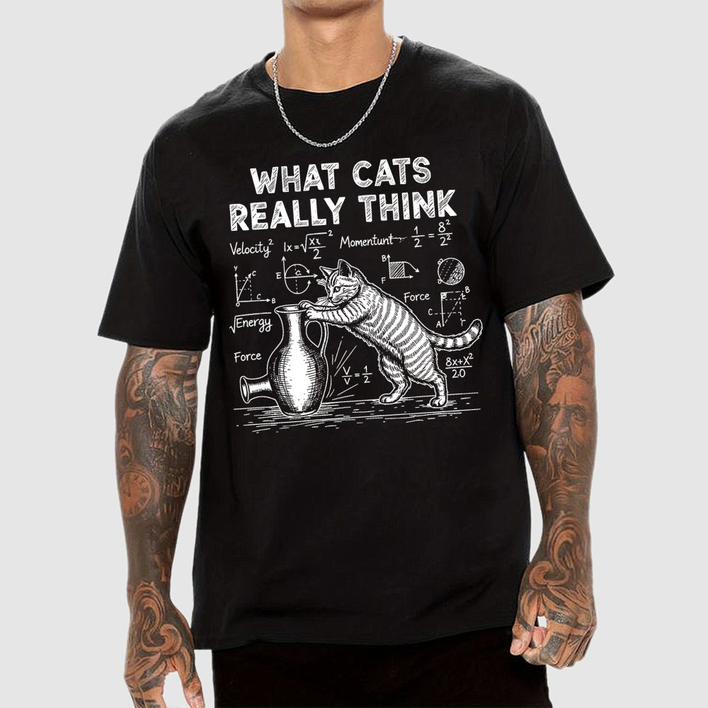 Funny Cat Physics  What Cats Really Think  T-Shirt