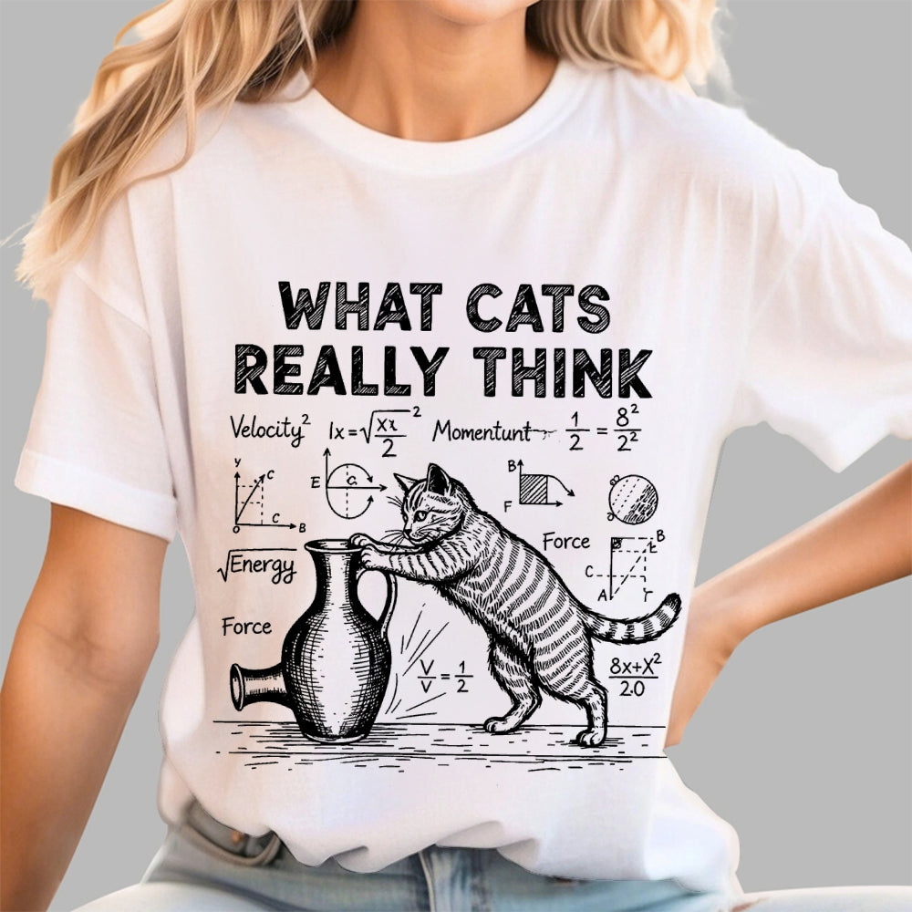 Funny Cat Physics  What Cats Really Think  T-Shirt