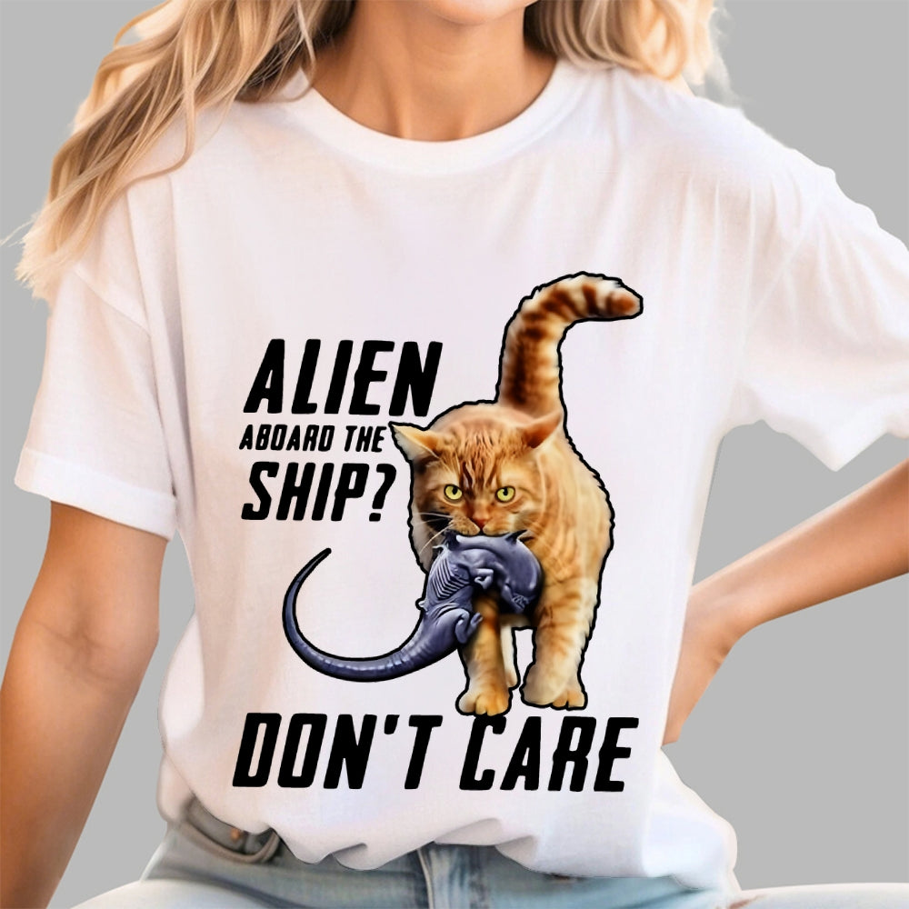 Top Cat Alien Aboard The Ship Don’t Care  T-Shirt