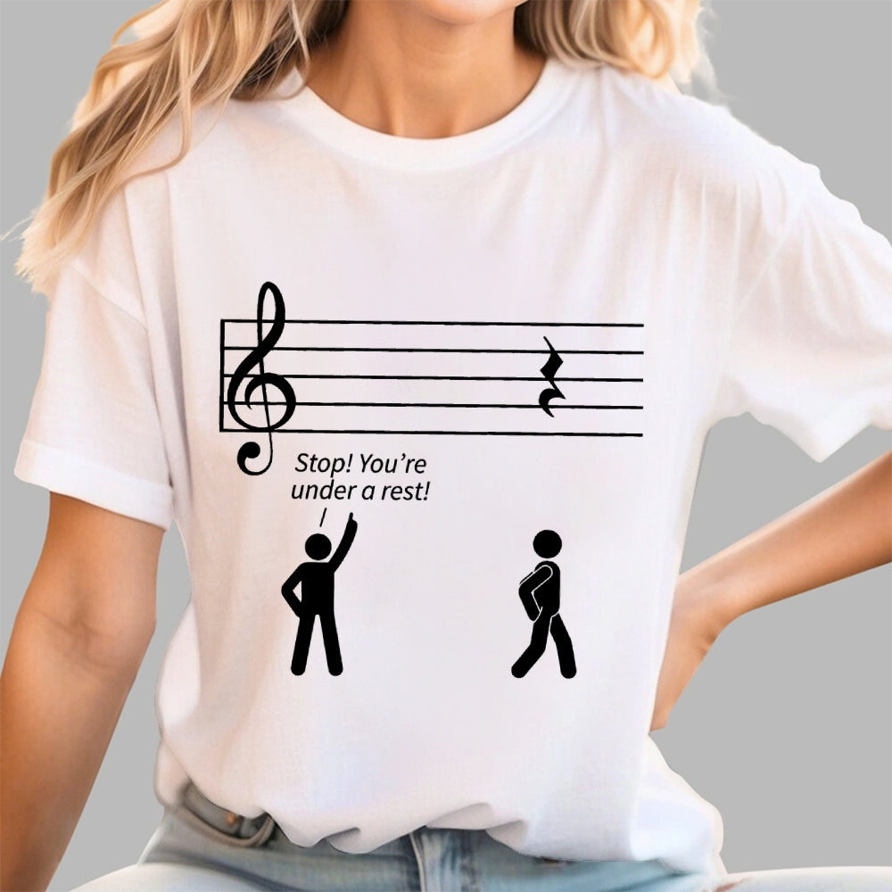 Stop Under a Rest Music  T-Shirt
