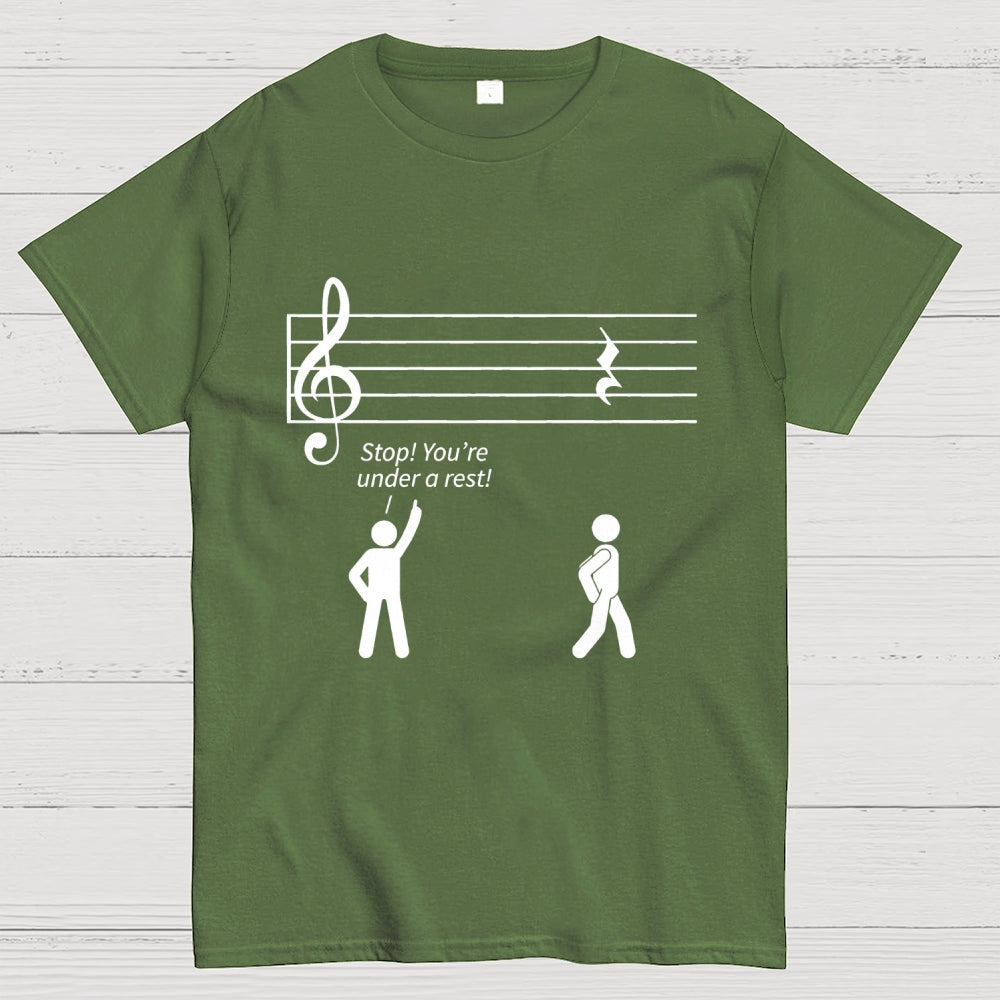 Stop Under a Rest Music  T-Shirt