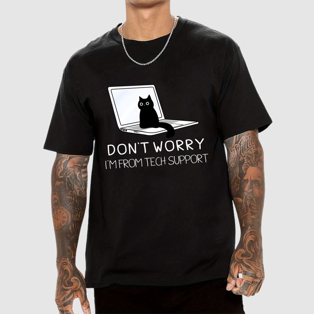 Funny Cat Tech Support  T-Shirt