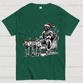 Dar   Riding A Sleigh Pulled By Empire Robot Dog-Planet Battles Christmas  T-Shirt