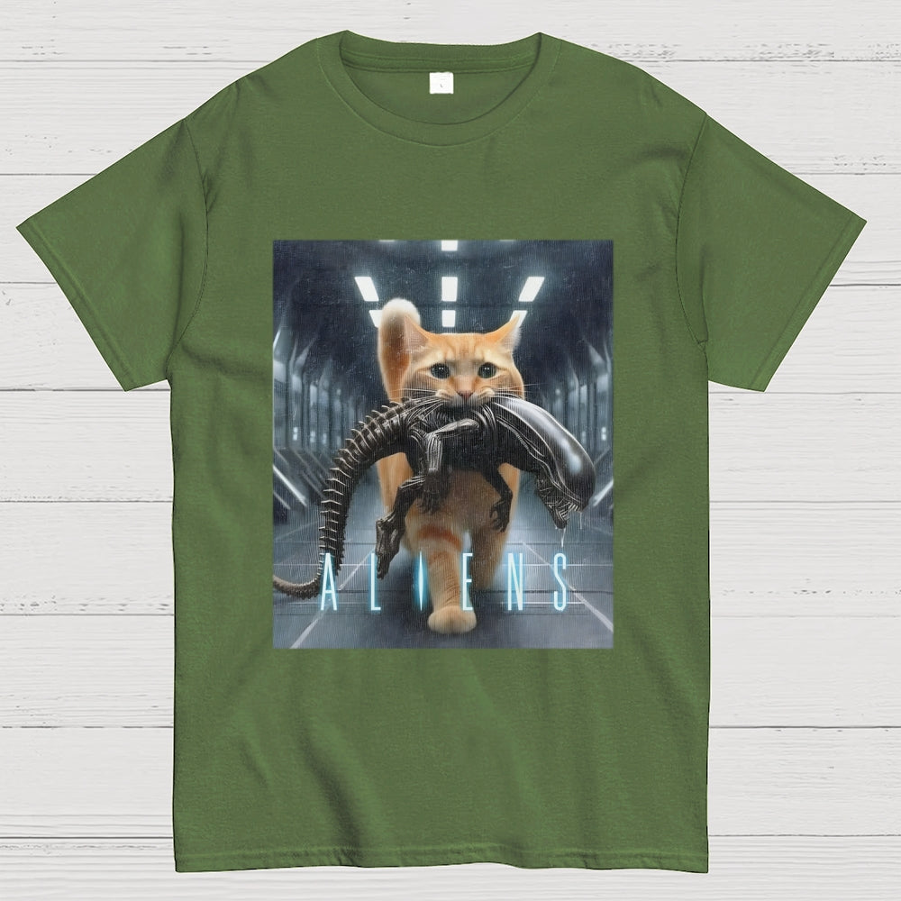 Cat Vs Aliens  T-Shirt