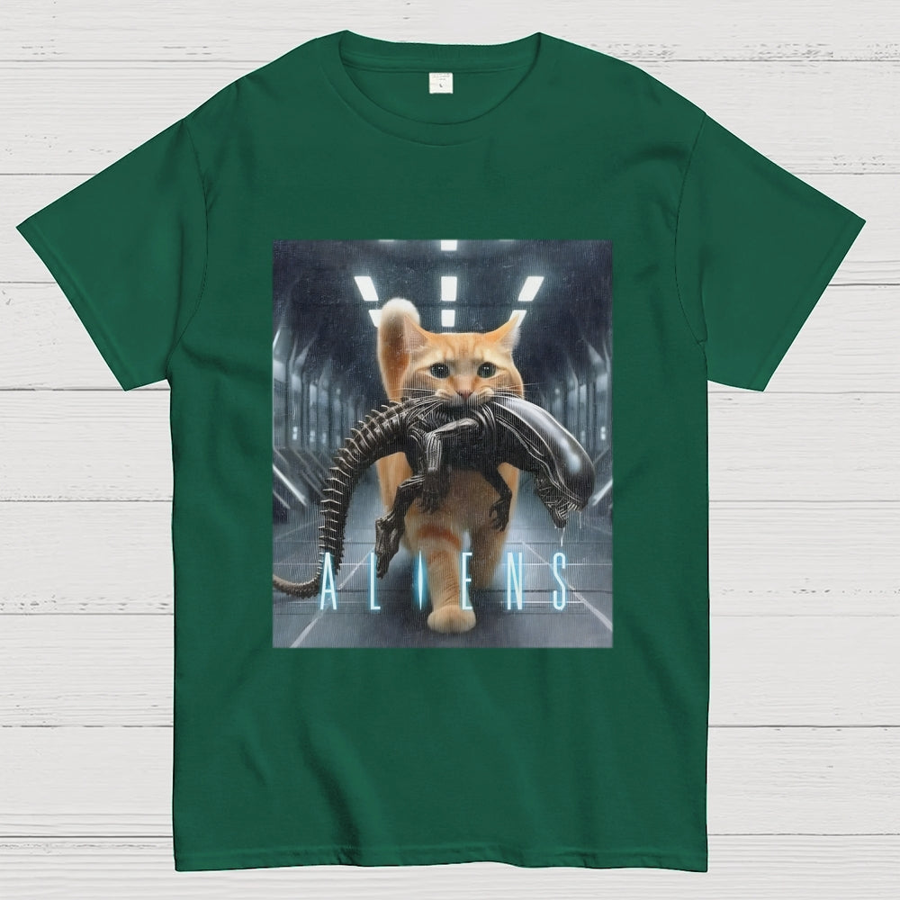 Cat Vs Aliens  T-Shirt