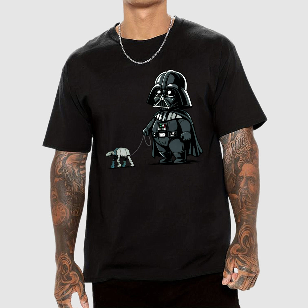 Fat Dar Walking the Imperial Robot Dog  T-Shirt