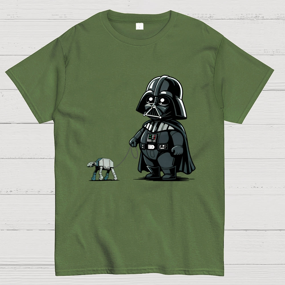 Fat Dar Walking the Imperial Robot Dog  T-Shirt