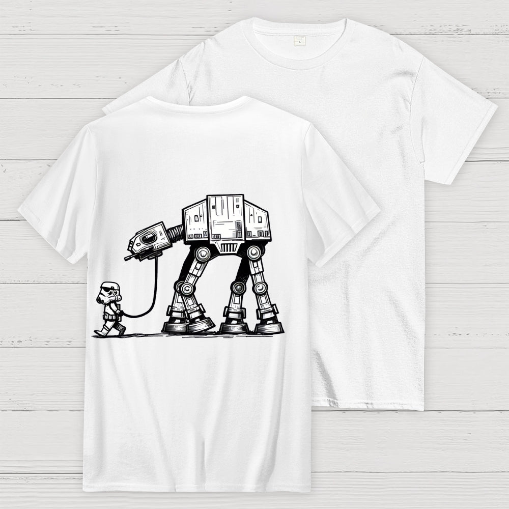 Empire Robot Dog-Star Wars Back-printed  T-shirt