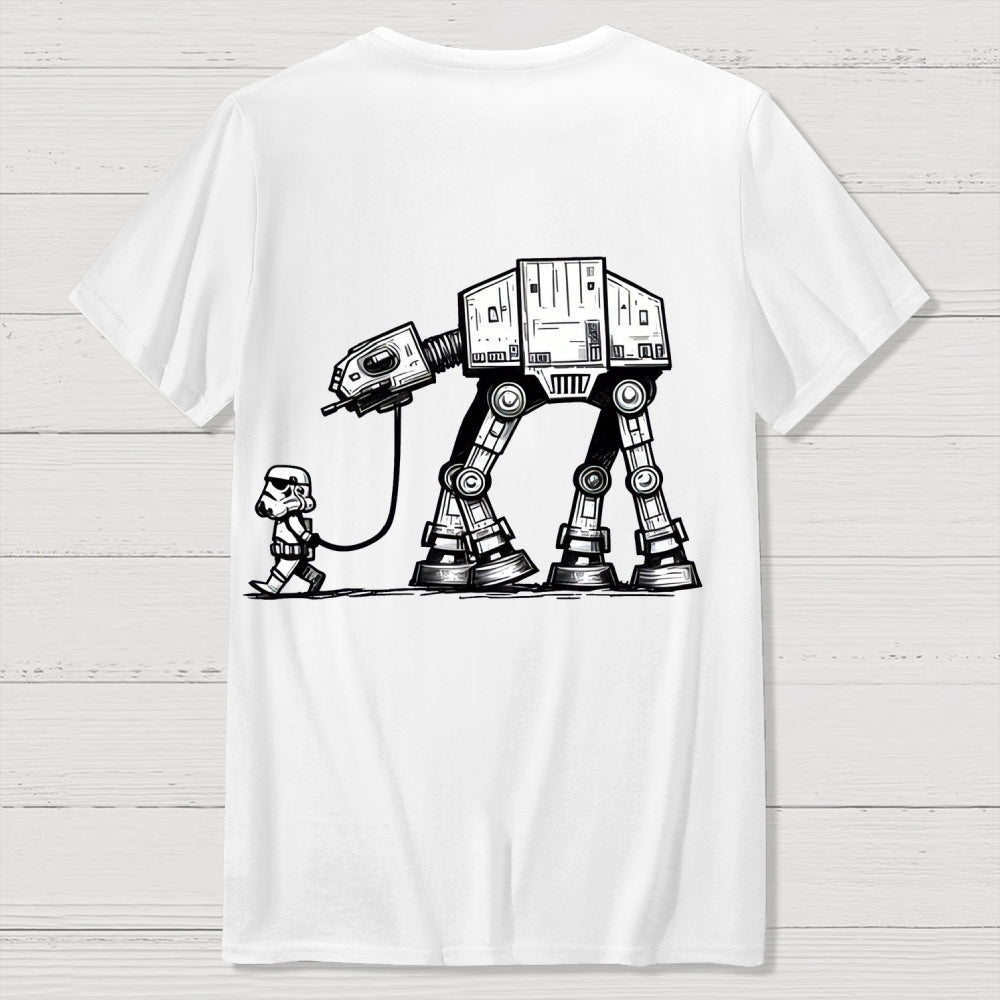 Empire Robot Dog-Star Wars Back-printed  T-shirt
