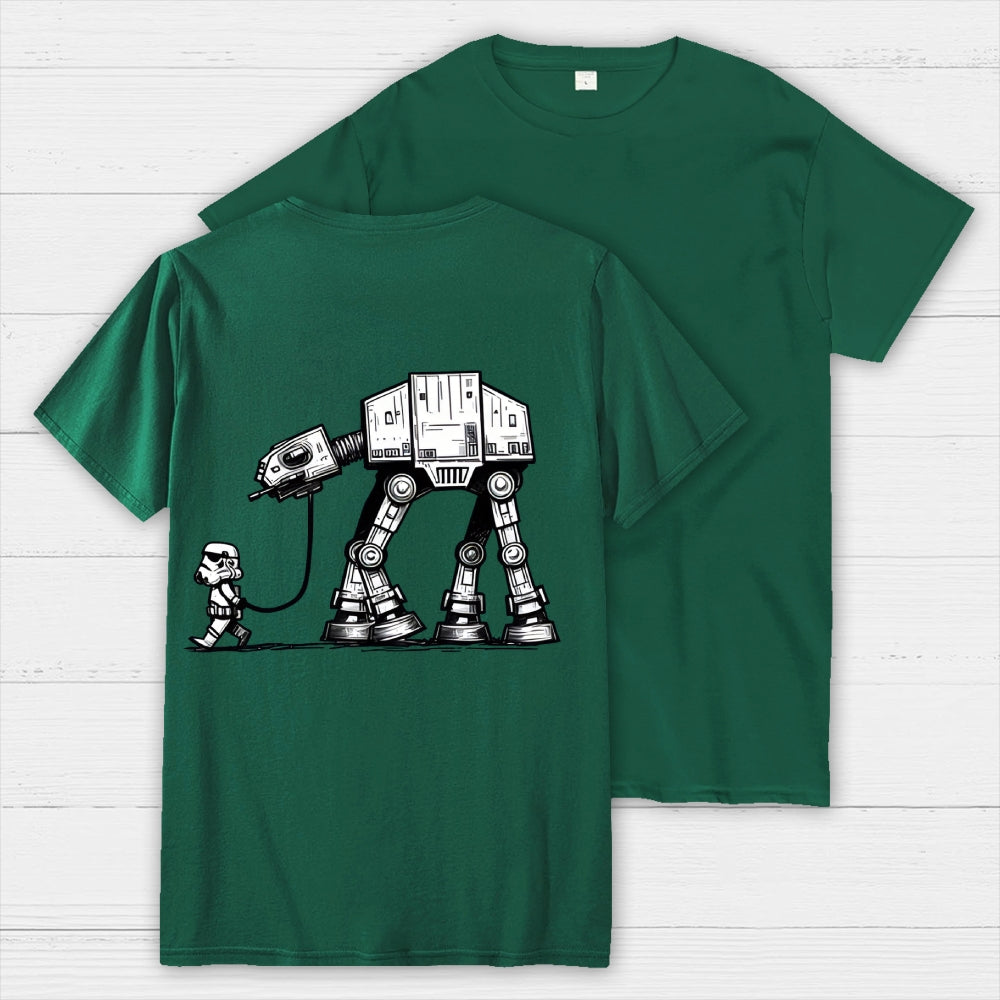 Empire Robot Dog-Star Wars Back-printed  T-shirt