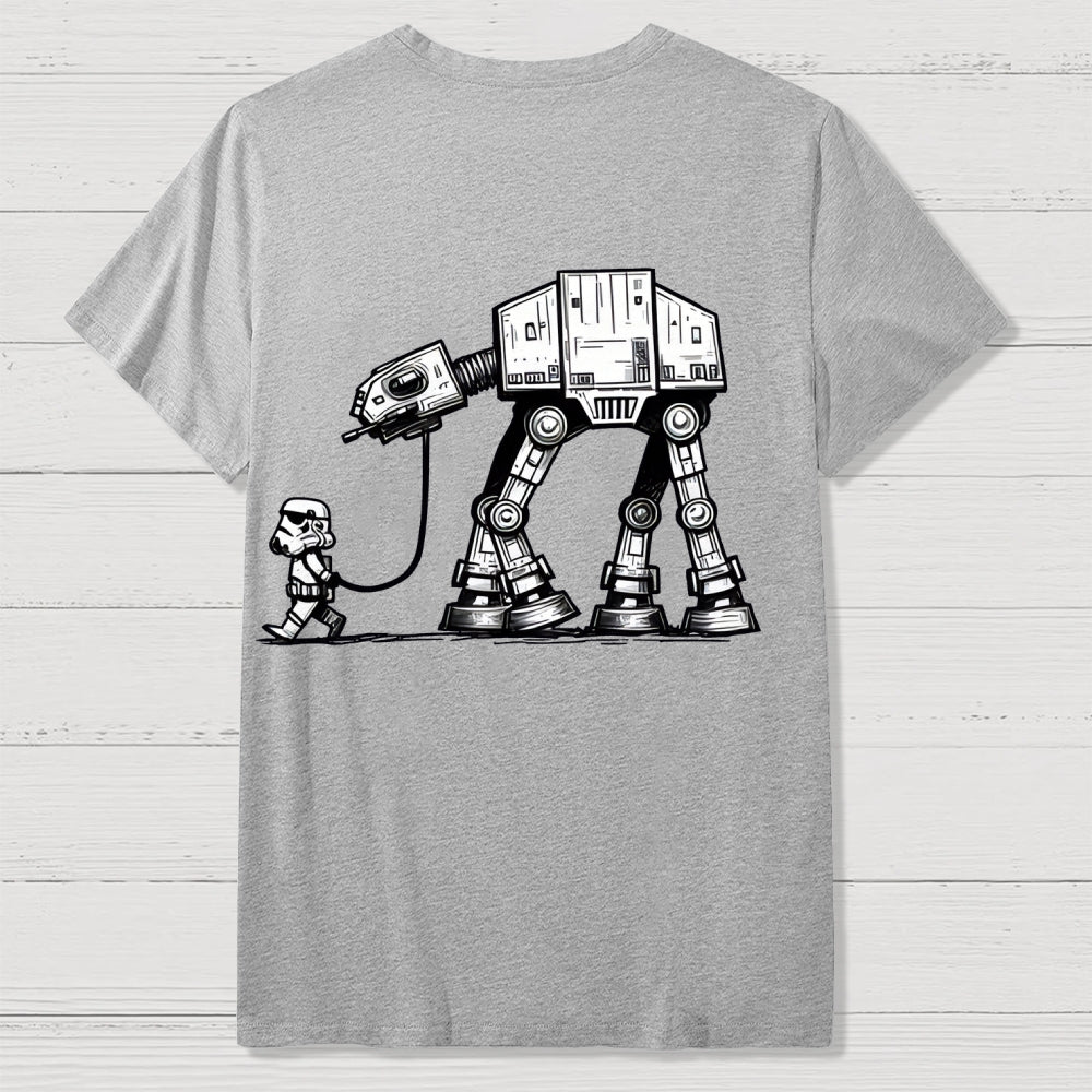 Empire Robot Dog-Star Wars Back-printed  T-shirt
