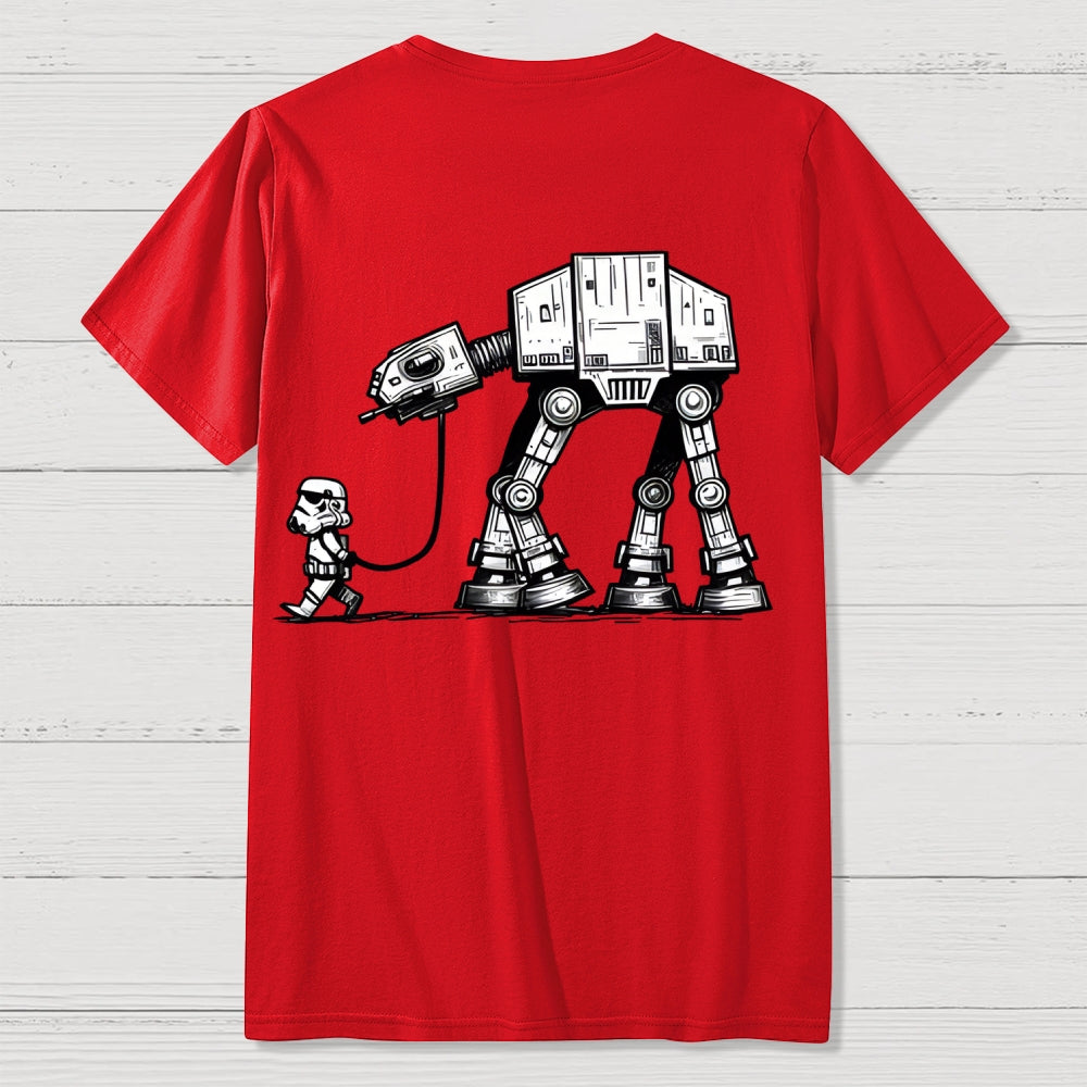 Empire Robot Dog-Star Wars Back-printed  T-shirt