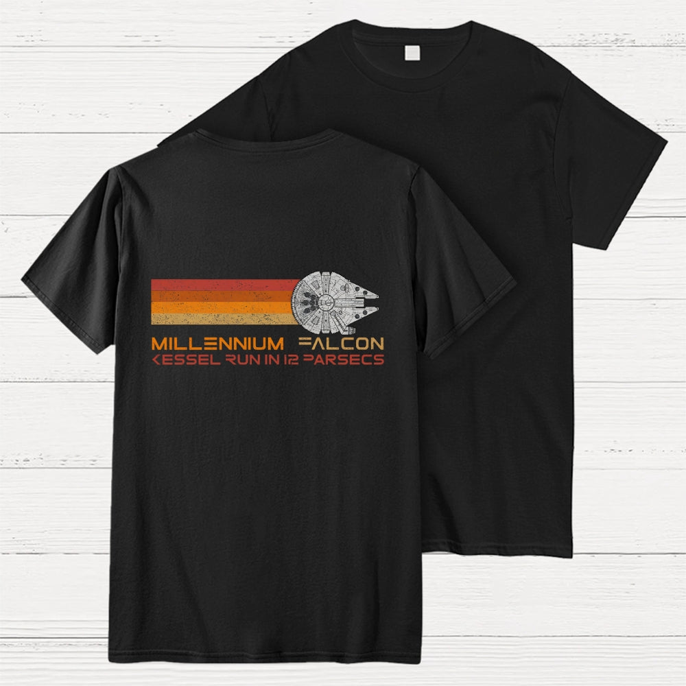 12 PARSECS Star Wars  Back Printing  T-Shirt
