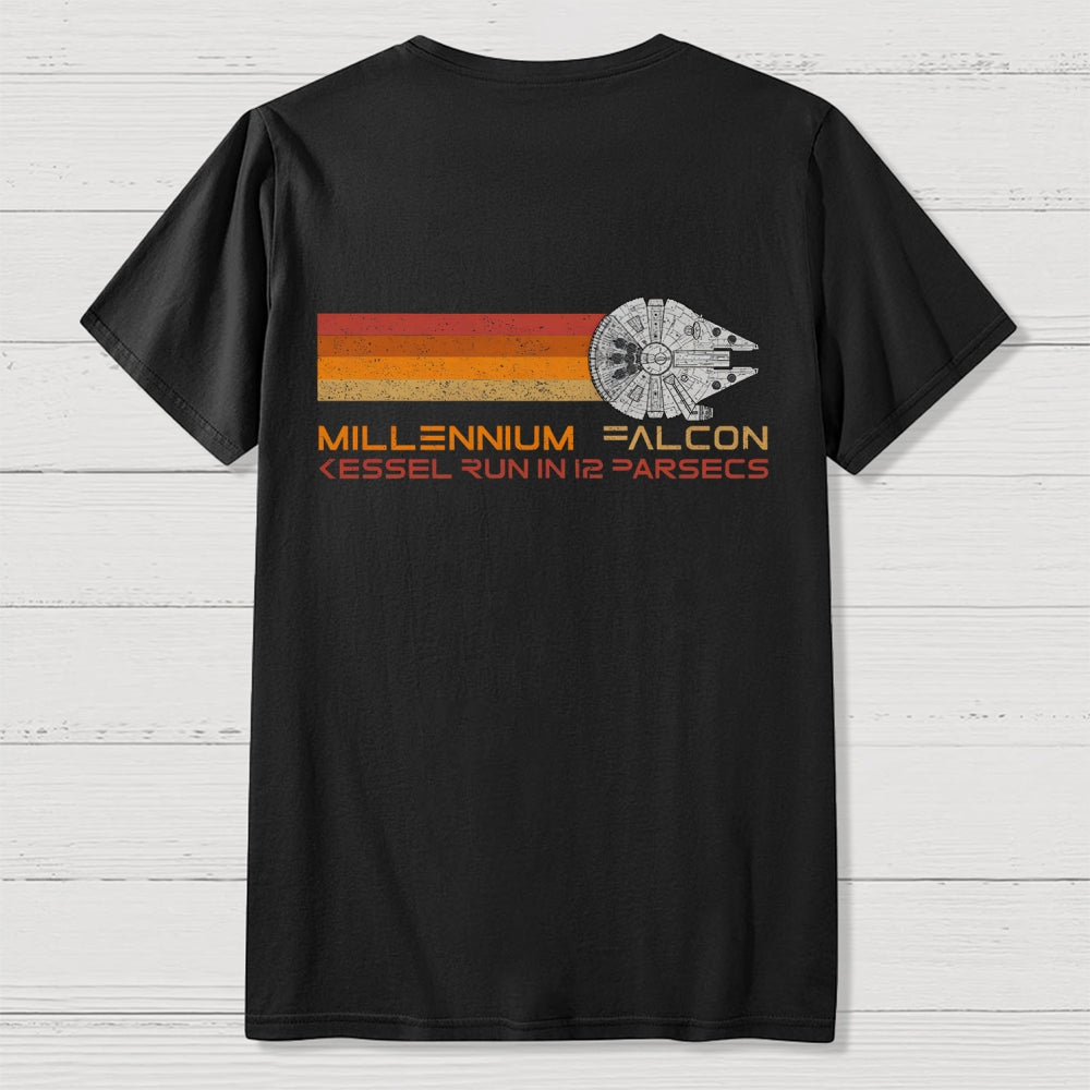 12 PARSECS Star Wars  Back Printing  T-Shirt