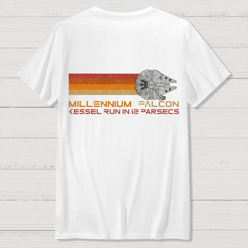 12 PARSECS Star Wars  Back Printing  T-Shirt