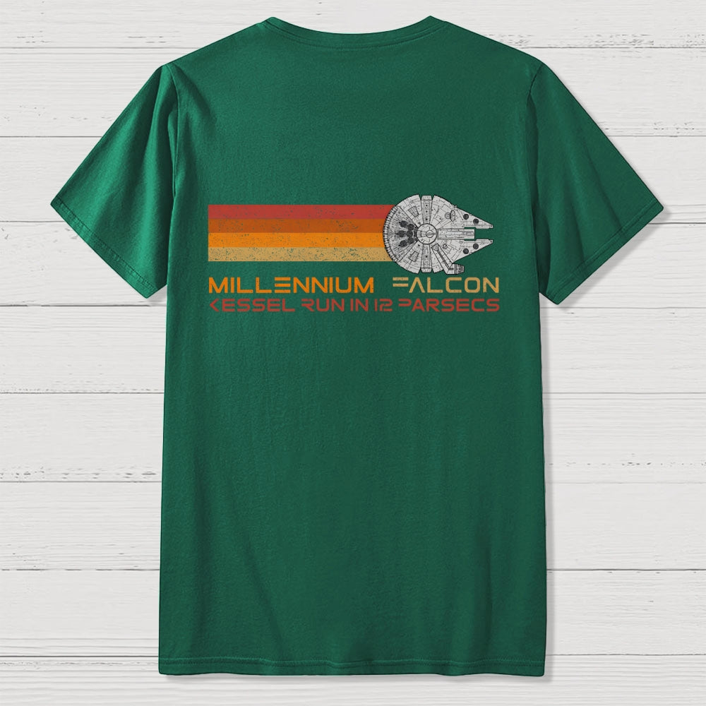 12 PARSECS Star Wars  Back Printing  T-Shirt