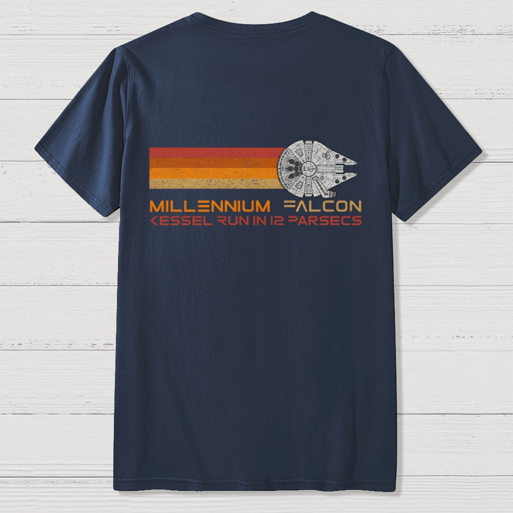 12 PARSECS Star Wars  Back Printing  T-Shirt