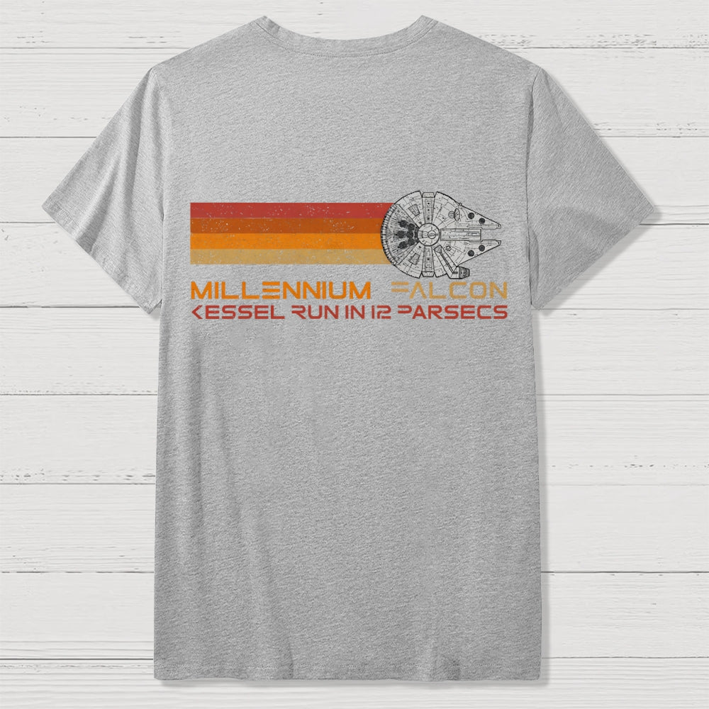 12 PARSECS Star Wars  Back Printing  T-Shirt