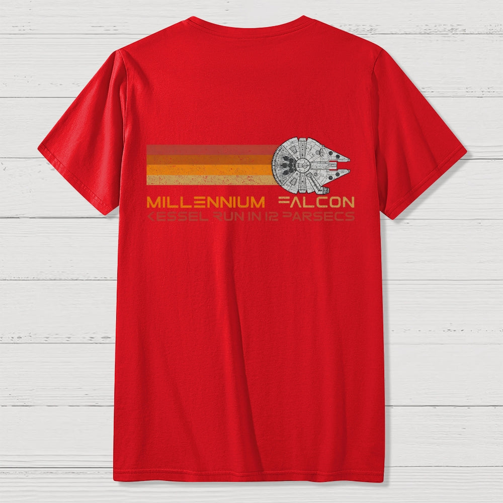 12 PARSECS Star Wars  Back Printing  T-Shirt