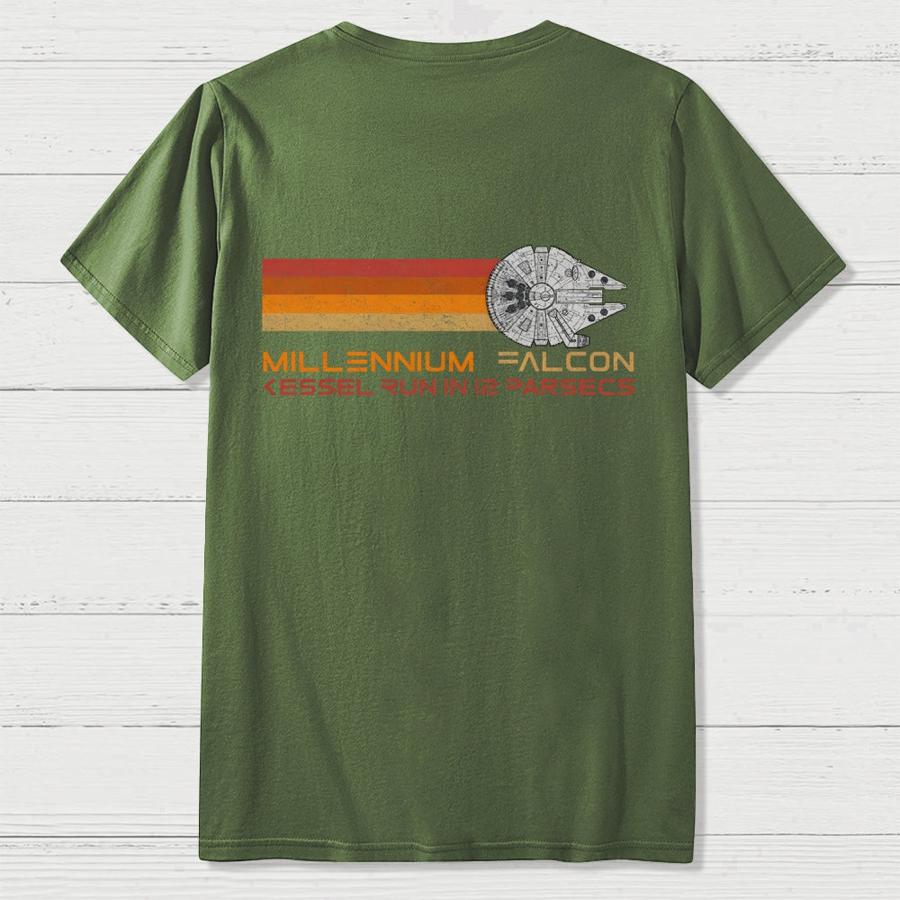12 PARSECS Star Wars  Back Printing  T-Shirt