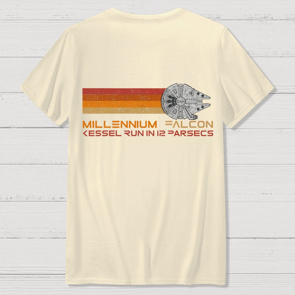 12 PARSECS Star Wars  Back Printing  T-Shirt