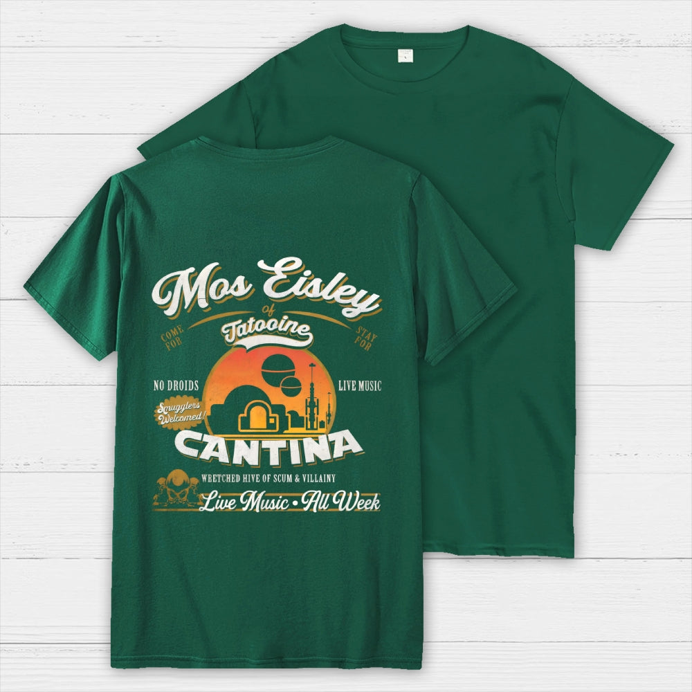 Mos Eisley Cantina Tatooine Graphic Star Wars Print  Back Printing  T-Shirt