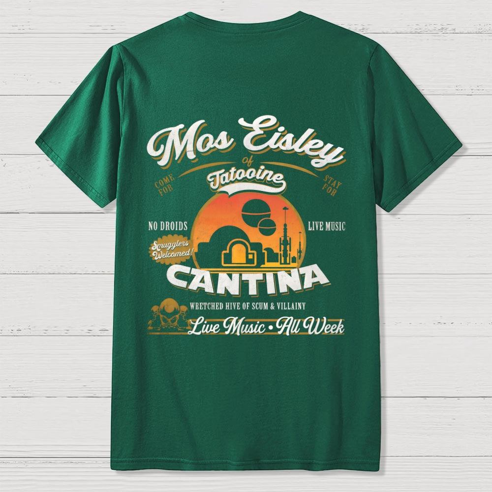 Mos Eisley Cantina Tatooine Graphic Star Wars Print  Back Printing  T-Shirt