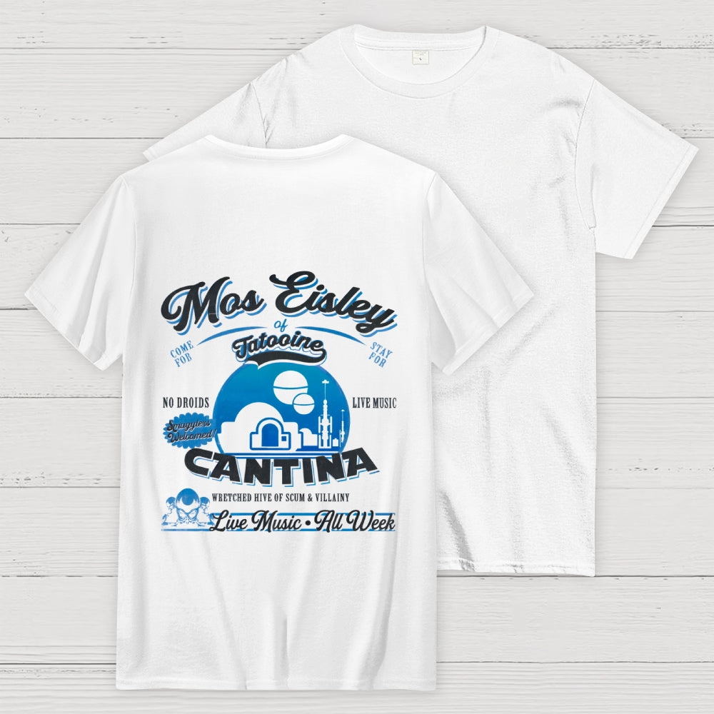 Mos Eisley Cantina Tatooine Graphic Star Wars Print  Back Printing  T-Shirt
