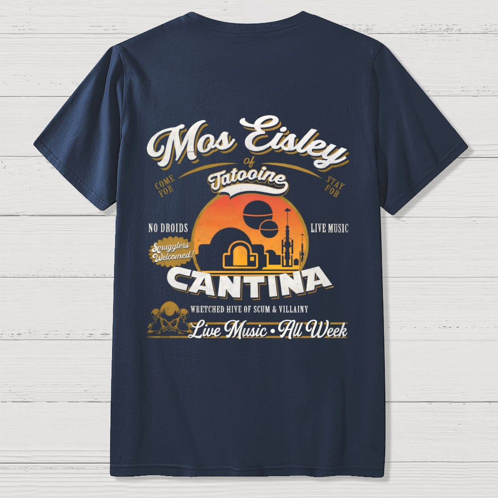 Mos Eisley Cantina Tatooine Graphic Star Wars Print  Back Printing  T-Shirt