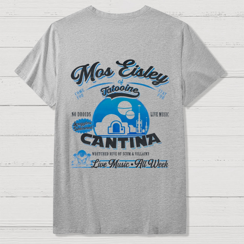 Mos Eisley Cantina Tatooine Graphic Star Wars Print  Back Printing  T-Shirt