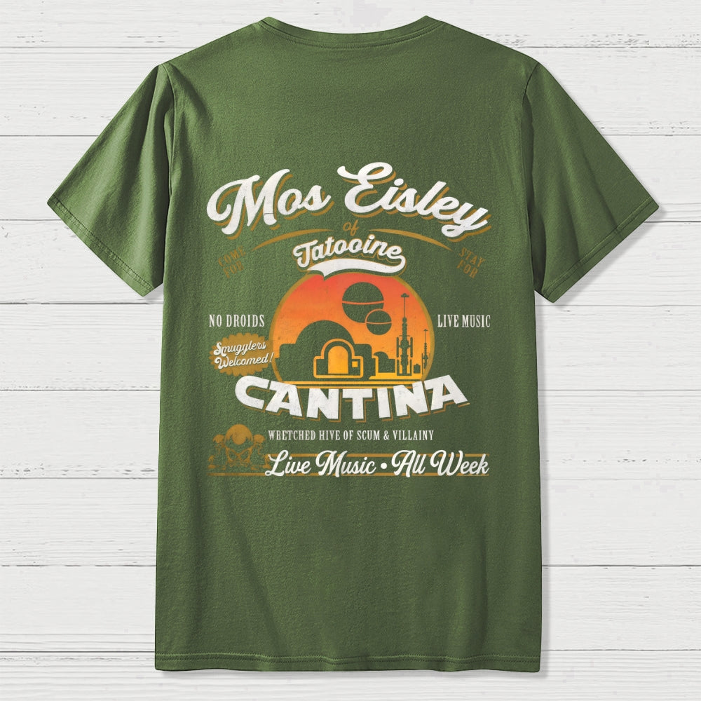 Mos Eisley Cantina Tatooine Graphic Star Wars Print  Back Printing  T-Shirt