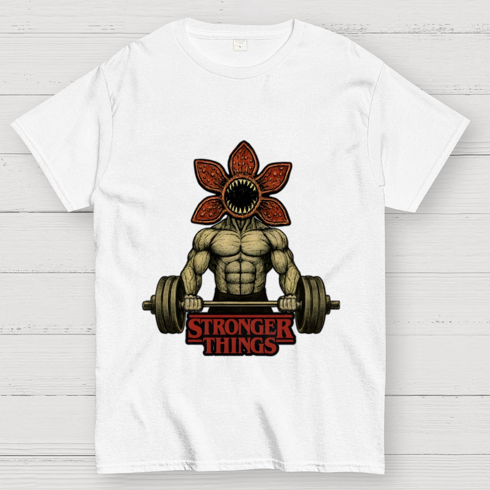 Demogorgon Weightlifting Stronger Things  T-Shirt