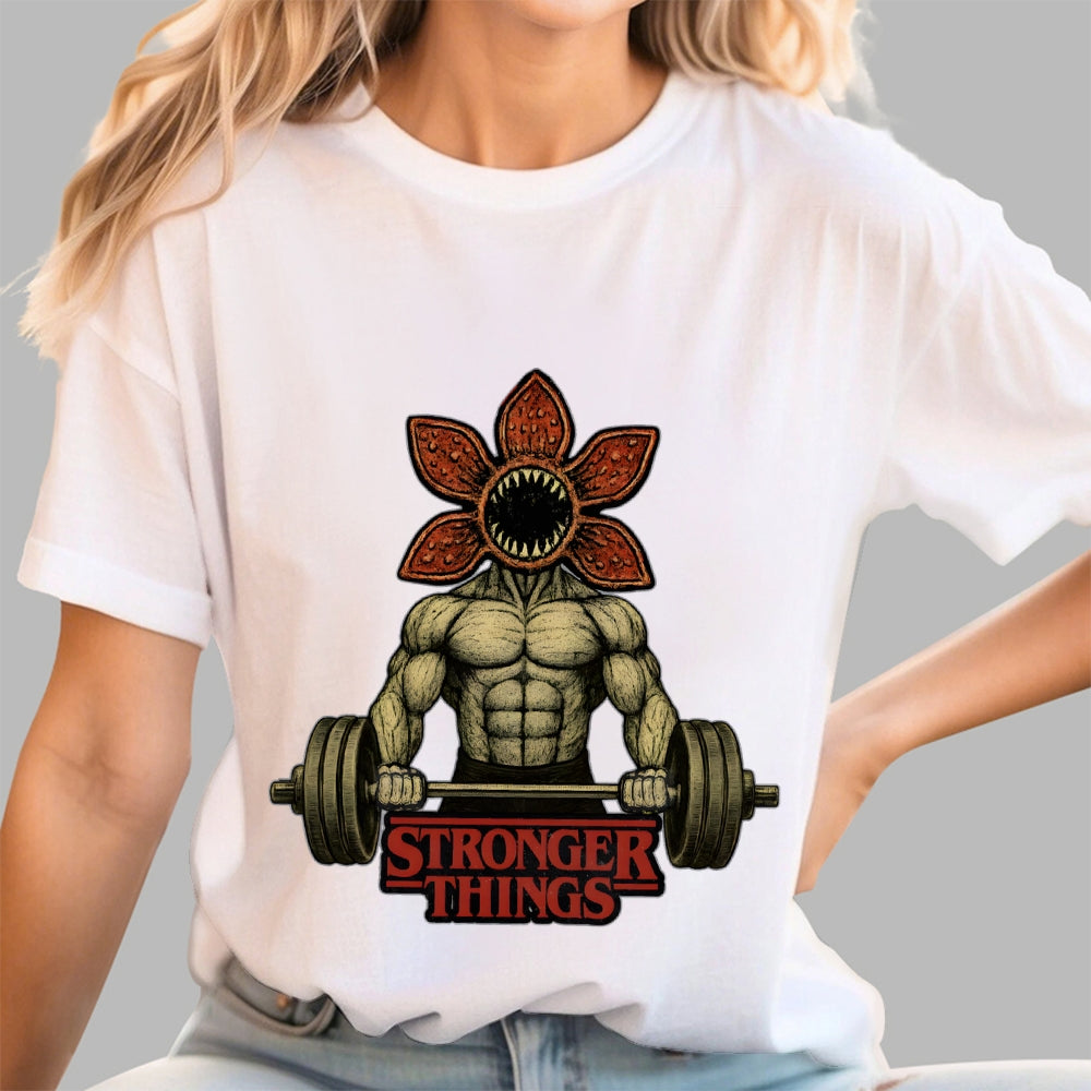Demogorgon Weightlifting Stronger Things  T-Shirt