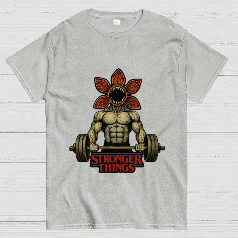 Demogorgon Weightlifting Stronger Things  T-Shirt
