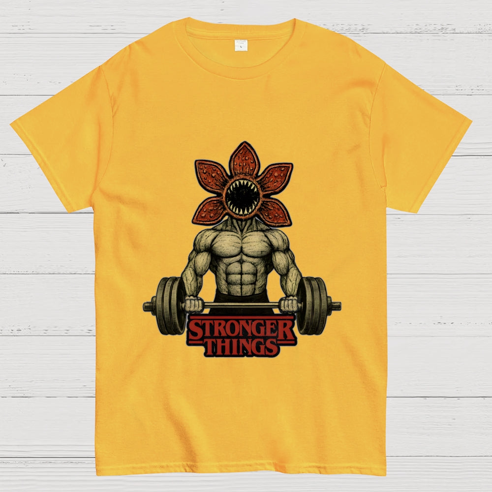 Demogorgon Weightlifting Stronger Things  T-Shirt