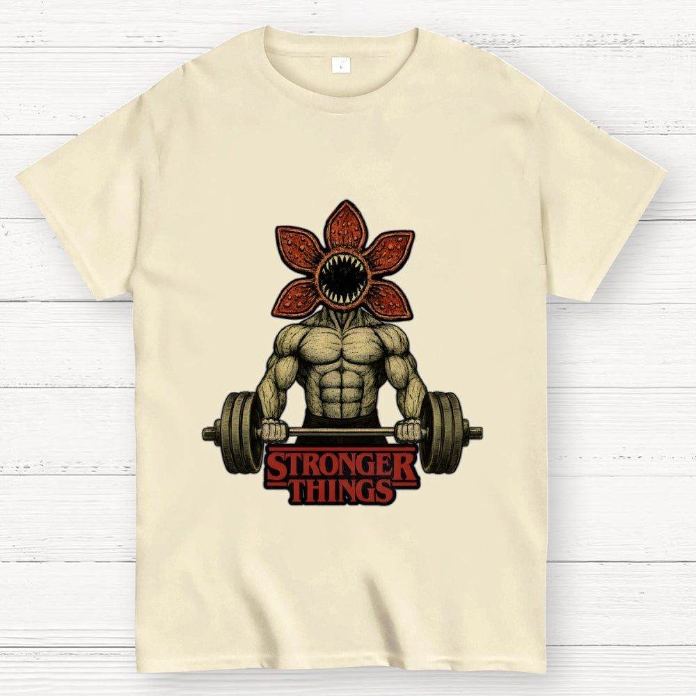 Demogorgon Weightlifting Stronger Things  T-Shirt