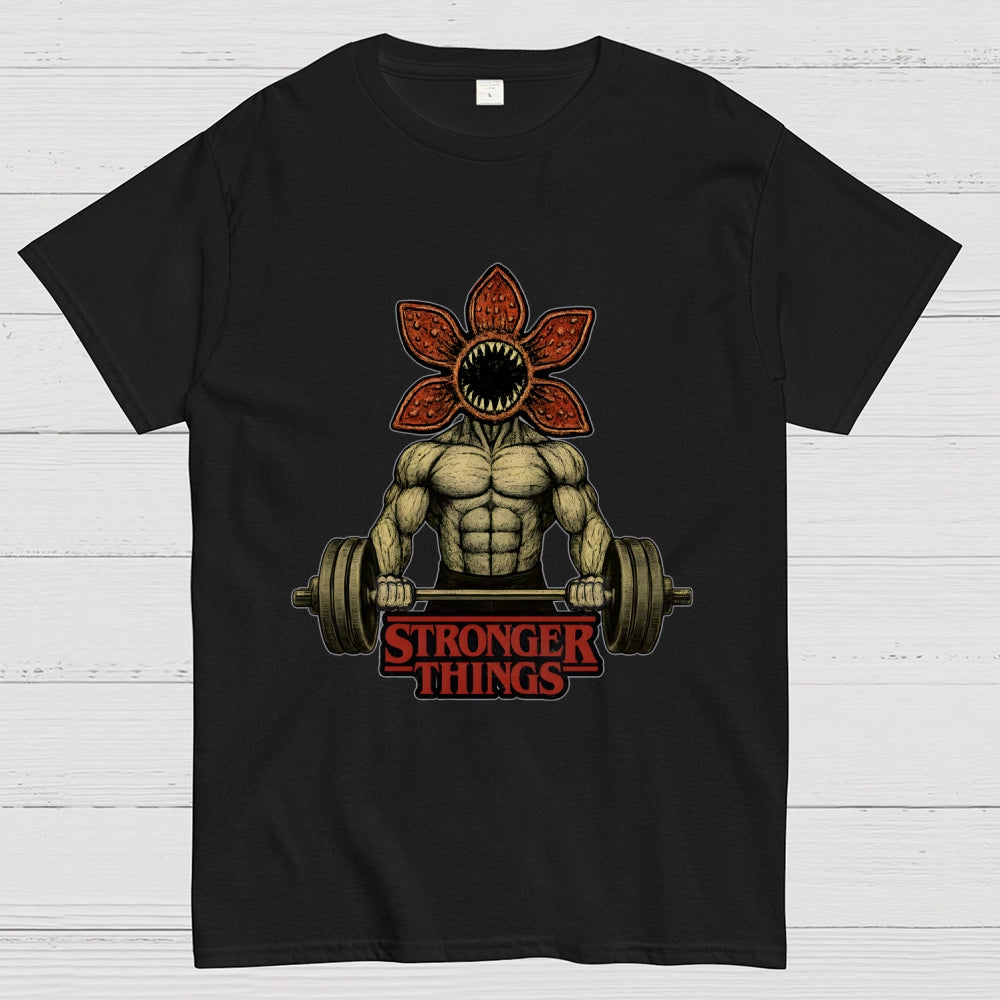 Demogorgon Weightlifting Stronger Things  T-Shirt