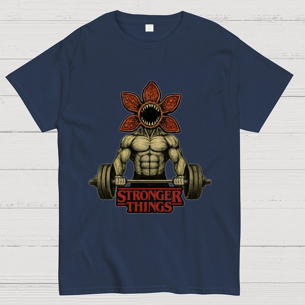 Demogorgon Weightlifting Stronger Things  T-Shirt