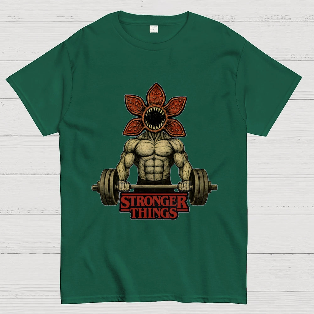 Demogorgon Weightlifting Stronger Things  T-Shirt