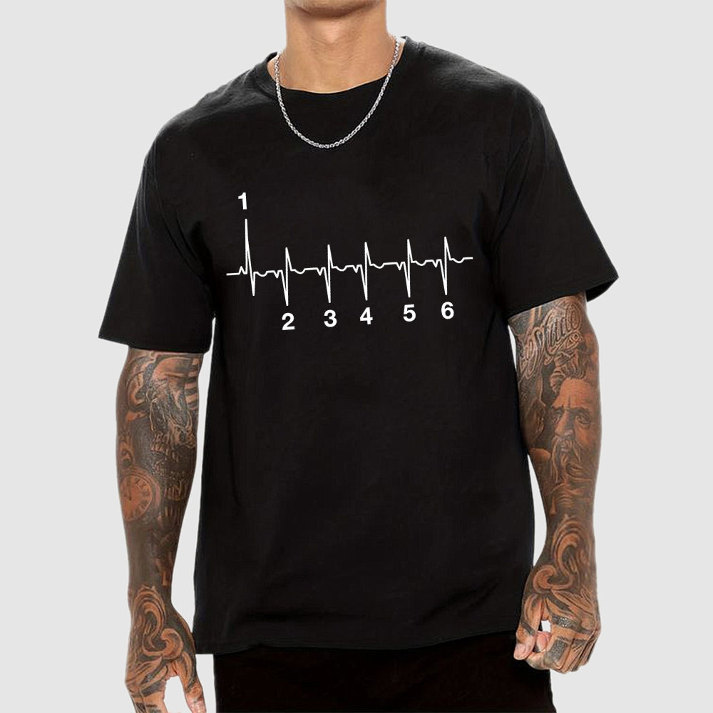 Motorcycle Motorcyclist Heartbeat  T-Shirt